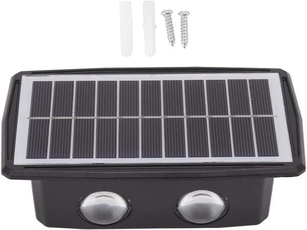 Solar led façade lamp with dusk sensor wall-mounted wall lamp