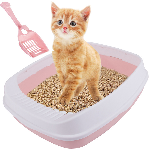 Soldna cat litter box open with frame toilet for litter + shovel large