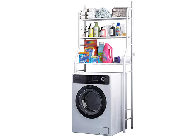 Standing shelf over washing machine laundry rack bathroom cabinet 3 shelves