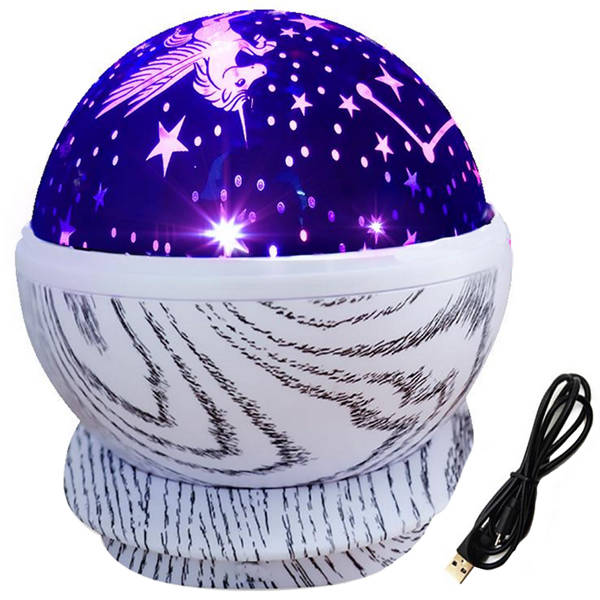 Star led rotating night light projector