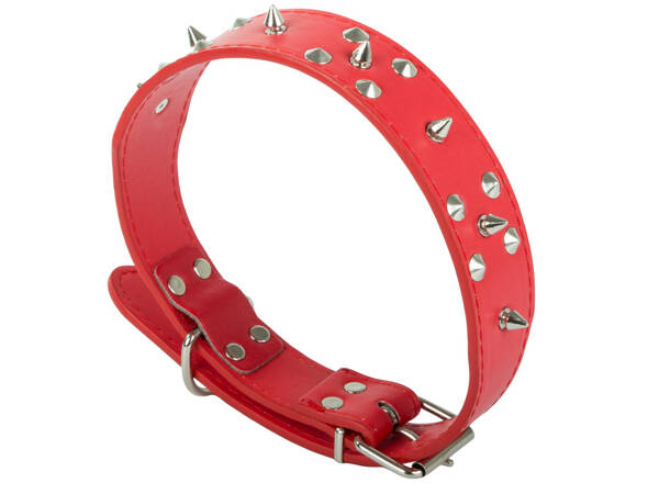 Studded dog collar eco leather adjustable xl