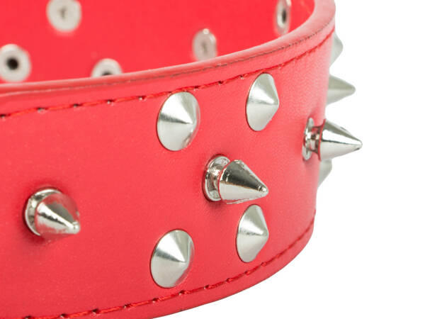 Studded dog collar eco leather adjustable xl