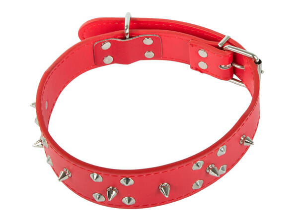 Studded dog collar eco leather adjustable xl