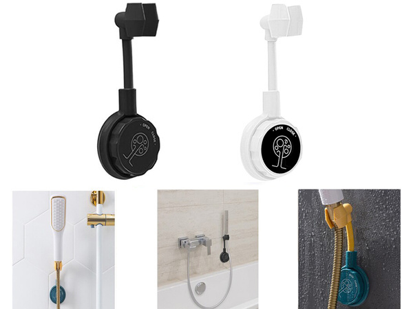 Suction cup holder for shower handset