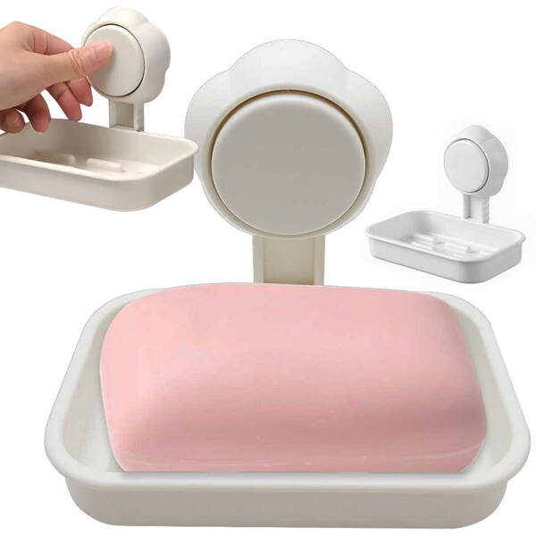 Suction cup soap dish bathroom wall-mounted soap dish