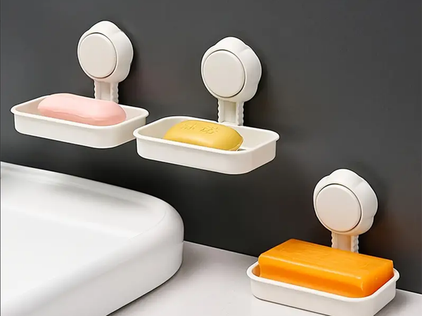 Suction cup soap dish bathroom wall-mounted soap dish