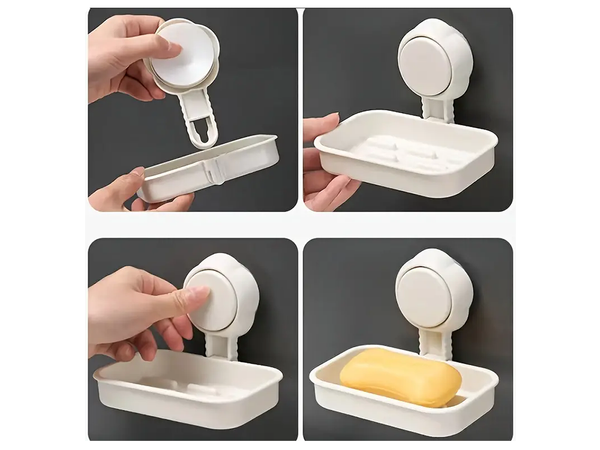 Suction cup soap dish bathroom wall-mounted soap dish