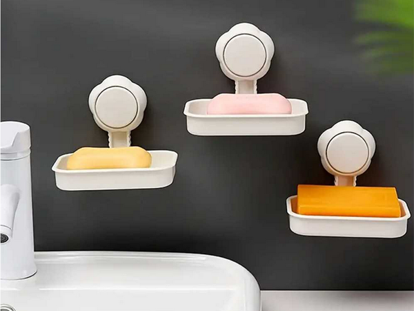 Suction cup soap dish bathroom wall-mounted soap dish