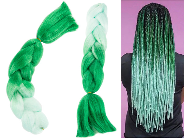 Synthetic hair for colour ombre braids