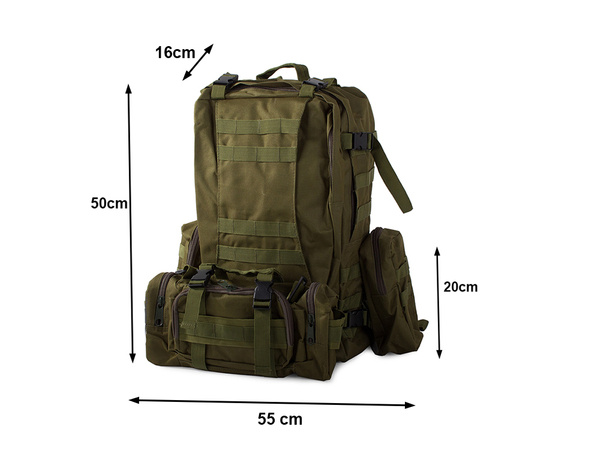 Tactical survival military backpack 48.5l