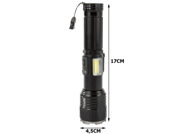 Tactical torch bailong cree cob led xhp160 power