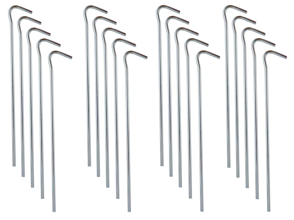 Tent piles holidays anchor pins steel 18cm 20pcs hook & loop pegs