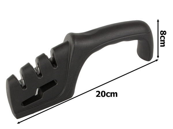 Three-phase kitchen knife sharpener