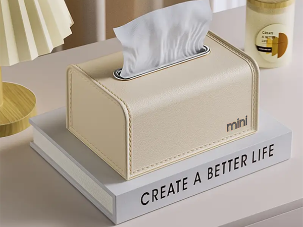 Tissue box tissue organiser tray