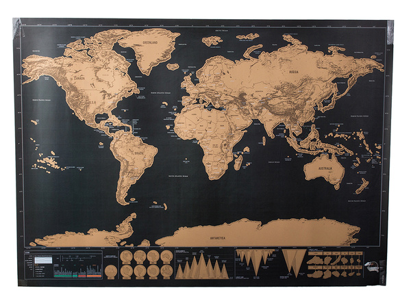 Traveler's map of the world 82 x 59 cm