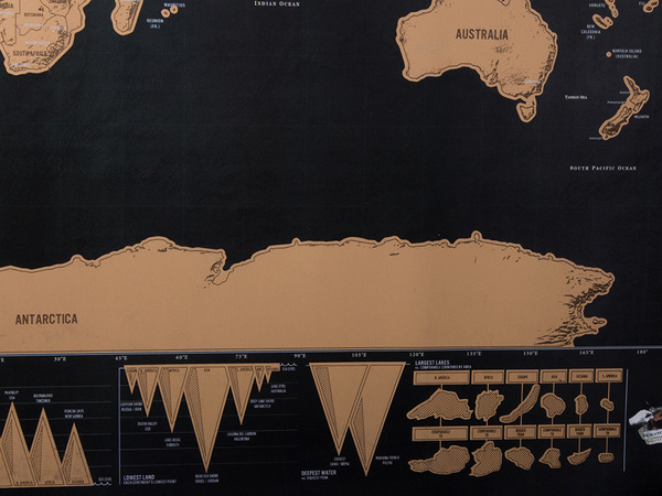 Traveler's map of the world 82 x 59 cm