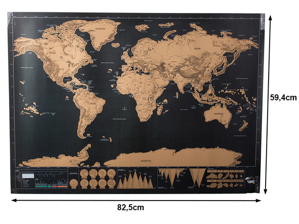 Traveler's map of the world 82 x 59 cm