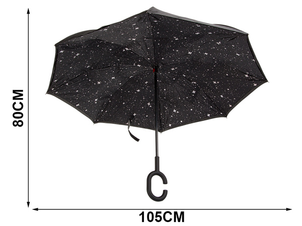 Umbrella inverted folding umbrella inverted strong wires solid standing