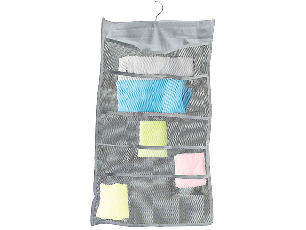 Underwear organiser hanging wardrobe double-sided 22 pockets hanger