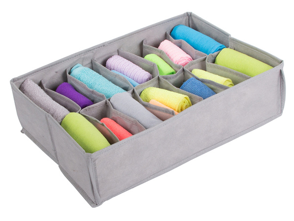 Underwear organiser socks drawer wardrobe 14 compartment bin