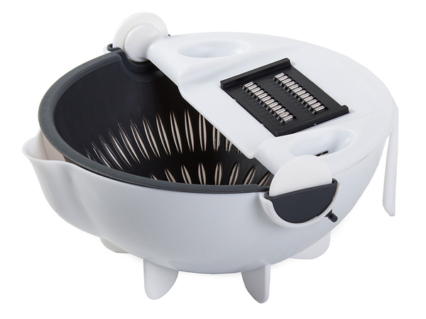 Vegetable slicer with strainer bowl