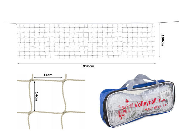 Volleyball net 9.5x1m volleyball net