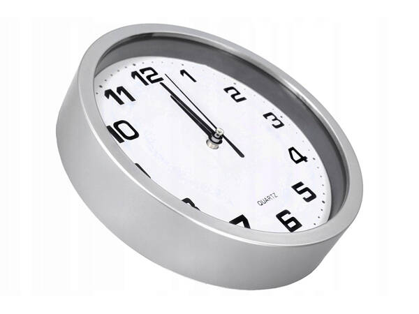 Wall clock large non-touching quiet 20 cm circular second hand