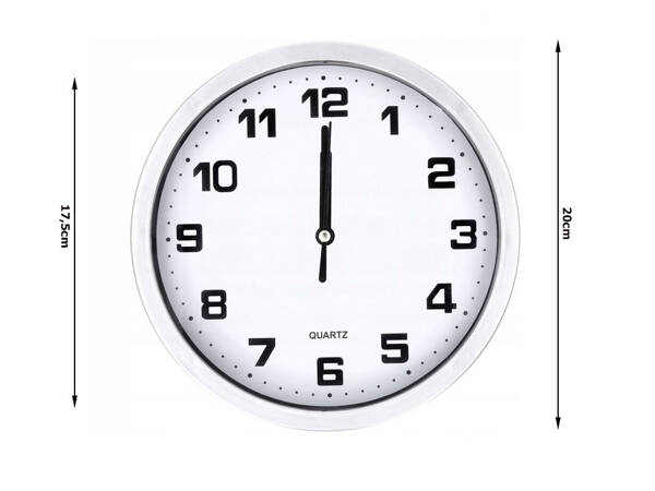 Wall clock large non-touching quiet 20 cm circular second hand