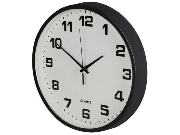 Wall clock large non-touching silent 25 cm round second hand