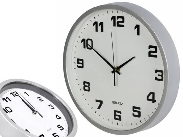 Wall clock large non-touching silent 30 cm round second hand