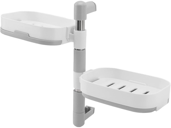 Wall-mounted soap dish towel rail with suction cups