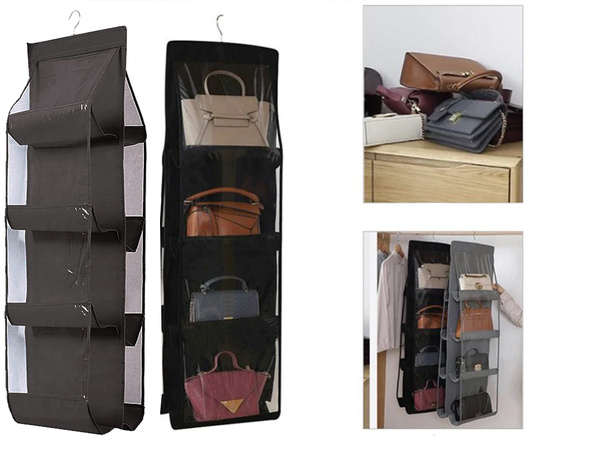 Wardrobe organiser for handbags hanger