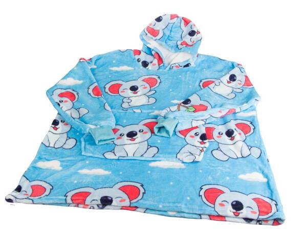 Warm koala sweatshirt blanket oversize xxl 2in1 thick fur soft with hood