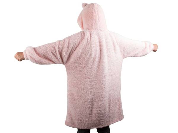 Warm oversize blanket sweatshirt xl thick 2in1 fur hooded blanket sweatshirt thick