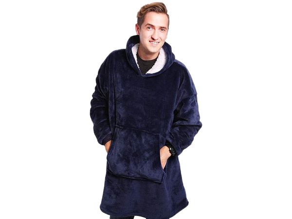 Warm sweatshirt oversize blanket xxl 2in1 thick fleece