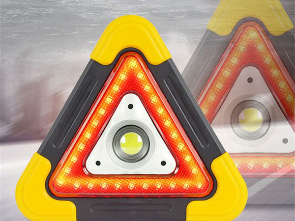 Warning triangle led torch power bank