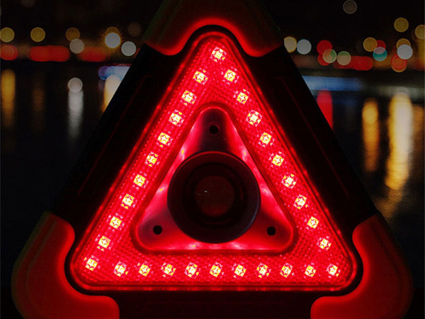 Warning triangle led torch power bank