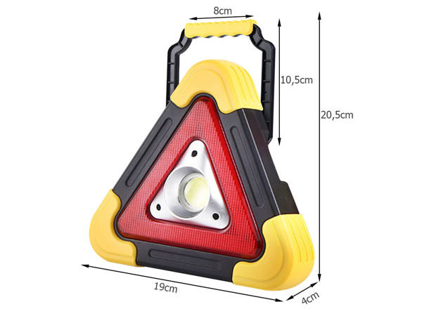 Warning triangle led torch power bank