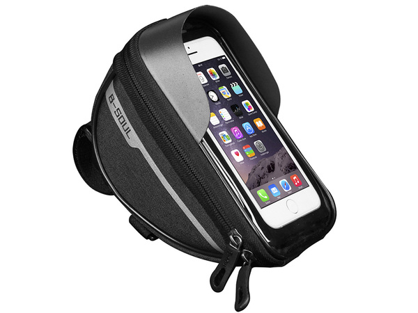 Waterproof bicycle pannier for phone bag holder