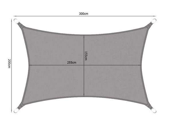 Waterrestricated garden sungarden surface 3x2m