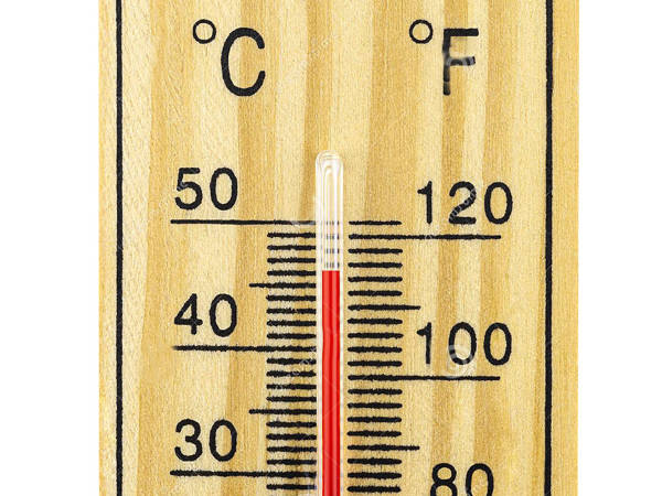 Wooden house thermometer outdoor indoor