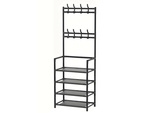 5-storey metal coat rack shoes handbags loft wardrobe