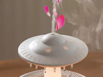 Air humidifier fragrance diffuser led lamp in the shape of an ufo with remote control