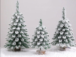 Artificial christmas tree snow small 50cm desk decoration