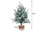 Artificial christmas tree snow small 50cm desk decoration