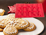 Baking tray 6 pieces festive gingerbread men set