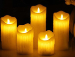 Battery candle led candle moving flame wax