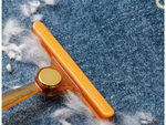 Brush roller for cleaning dog hair from rugs and carpets double sided