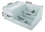 Casket cosmetics organiser jewellery container with two drawers