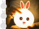 Children's led night light rabbit touch rgb